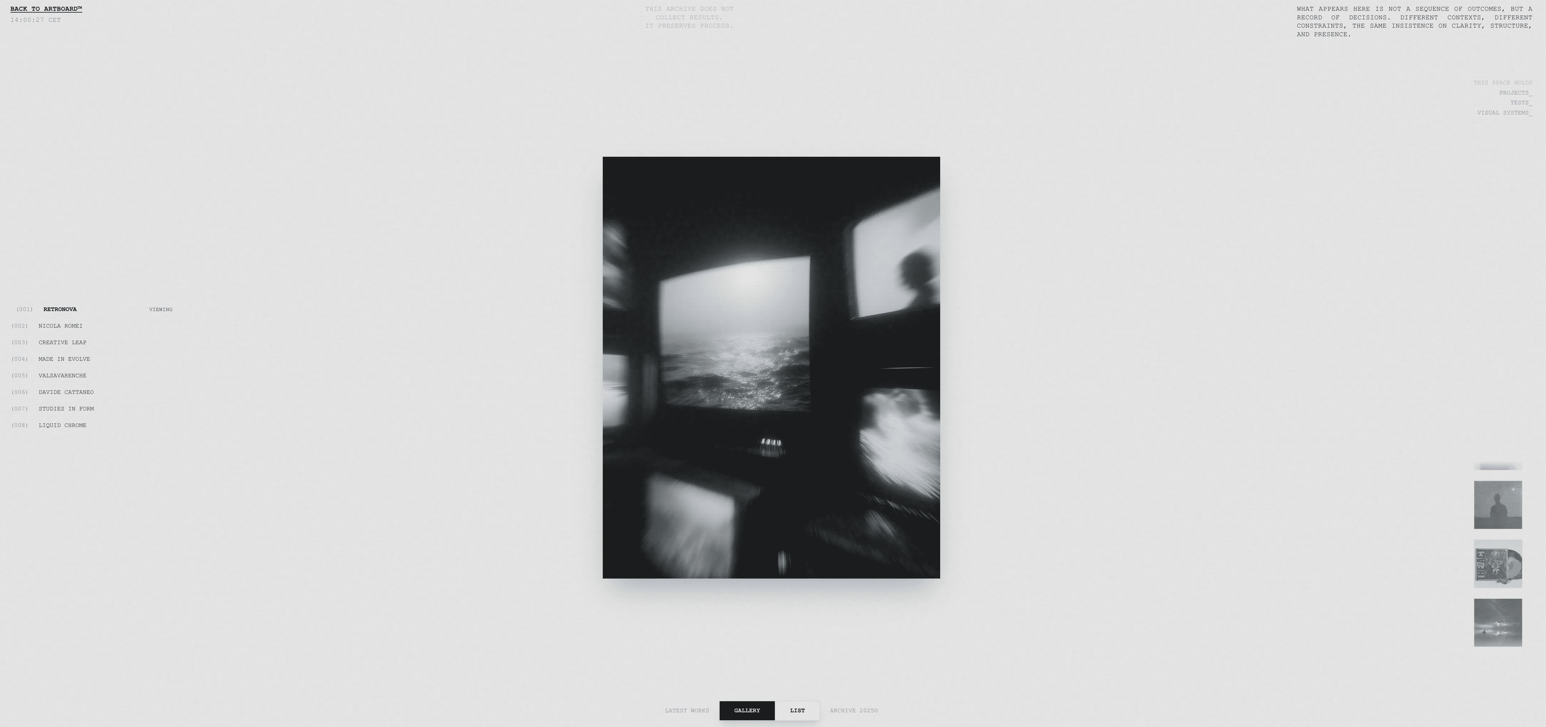 SBJ_Archive 크리에이티브 디렉션 아카이브 웹사이트 프로젝트