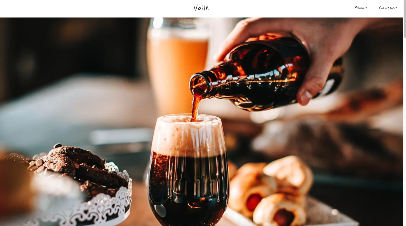 VOILE Brand Cafe Web Design 프로젝트
